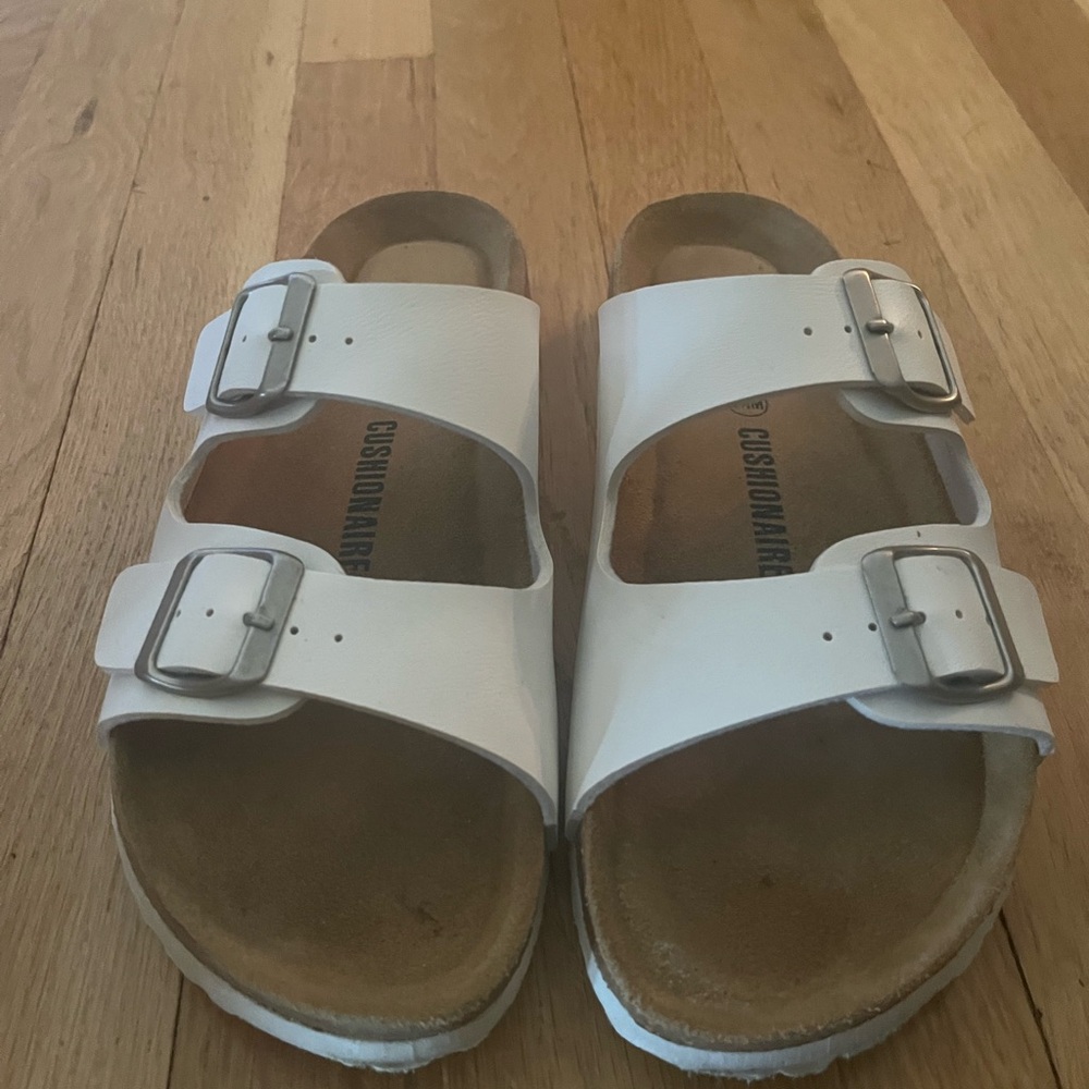 White cushionaire (berks wannabe) sandals